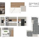 In this project a new kitchen design has been done as a correction to what was proposed previously by the previous contracting company.  The aim of this project was to use light colored material to make the space look bigger. . Un proyecto de Diseño, Diseño de interiores, Arquitectura interior e Ilustración tradicional de Karen Al Hassanieh - 14.05.2023