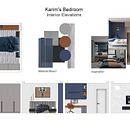 Kids Bedroom Design. the use of colors are intended to be joyful and calming at the same time. The space is intended to remain clean providing all the services and the storage space needed.. Un proyecto de Diseño de interiores, Diseño y creación de muebles					 de Karen Al Hassanieh - 14.05.2023