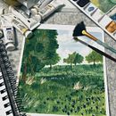 My project for course: Landscape Painting with Gouache for Beginners. Fine Arts, Painting, Naturalistic Illustration, and Gouache Painting project by Maria Fabre - 05.16.2023