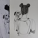 My project for course: Manual Illustration Techniques: Hatching and Dripping. Character Design, Fine Arts, Painting, Watercolor Painting, Portrait Drawing, and Artistic Drawing project by Magali Raffestin - 05.16.2023