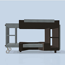 Mueble polifuncional desde simple mesita auxiliar a escritorio polifuncional. Un proyecto de Diseño, Modelado 3D, Diseño, creación de muebles					 y Diseño de producto de miguel prada - 03.12.2022