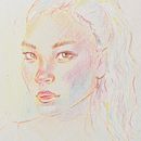 My project for course: Vibrant Portrait Drawing with Colored Pencils. Un proyecto de Dibujo, Dibujo de Retrato, Sketchbook y Dibujo con lápices de colores de Katrien - 21.05.2023