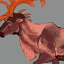 Caribou Drake - Spec Evo Creature Design Ein Projekt aus dem Bereich Design, Traditionelle Illustration, Zeichnung, Digitale Zeichnung und Design von Figuren von nightindrake_art - 28.01.2022
