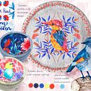 Silk Road home decor project  . Desain, Ilustrasi tradisional, Desain Interior, Dan Desain Pola proyek oleh Jenny Edden - 05.17.2023