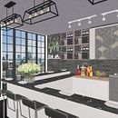 Mi proyecto del curso: Diseño de interiores para restaurantes. Interior Architecture, Interior Design, Interior Decoration, Retail Design, and Spatial Design project by Daimarelis traba - 05.23.2023