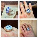 Silver and ceramic tile ring. Een project van Ontwerp van accessoires, Craft y Sieradenontwerp van Ariana Villalonga - 24.05.2023