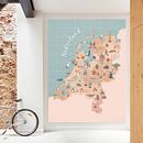 The Netherlands - Illustrated map . Traditional illustration project by karin_177739 - 05.24.2023