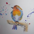 My project for course: Artistic Watercolor Techniques for Illustrating Birds. Traditional illustration, Watercolor Painting, Realistic Drawing, and Naturalistic Illustration project by emilliya - 05.26.2023