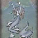 Neptunia, Mermaid. Een project van Traditionele illustratie van Claudia Krug - 27.05.2023