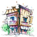 Meu projeto do curso: Desenho arquitetônico expressivo com marcadores coloridos . % Durva Simão tarafından hazırlanan Eskiz çizimi, Çizim, Mimari İllüstras, on, Eskiz defteri, Mürekkep İllüstras, Ve onu projesi - 05.29.2023