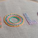 Mi proyecto del curso: Letras bordadas: el hilo como herramienta gráfica. Embroider, and Textile Design project by Erin Rodríguez Castro - 05.30.2023