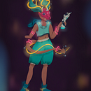 Mi proyecto del curso: Diseño de personajes fantásticos en Procreate. Projekt z dziedziny Trad, c, jna ilustracja, Projektowanie postaci, Ilustracja c, frowa, R, sunek c, frow, Malarstwo c i frowe użytkownika Sara Massieu - 01.06.2023