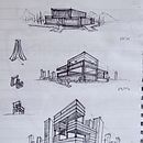 A few sketches after taking the course: Architectural Sketching: Thinking with Pen and Paper Ein Projekt aus dem Bereich Architektonische Illustration, Sketchbook und Raumgestaltung von somto20 - 02.06.2023