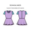 Technical Package for a Flouncy Tennis Dress. Fashion Design, Digital Design, and Vector Illustration project by Vaishnavi Kanniguli - 06.03.2023