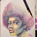 Il mio progetto del corso: Ritratti vivaci con matite colorate. Un proyecto de Dibujo, Dibujo de Retrato, Sketchbook y Dibujo con lápices de colores de Manolita - 04.06.2023