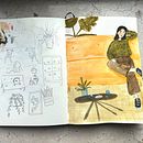My project for course: Exploratory Sketchbook: Find Your Drawing Style Ein Projekt aus dem Bereich Traditionelle Illustration, Skizzenentwurf, Kreativität, Zeichnung, Aquarellmalerei, Sketchbook und Gouachemalerei von elianacolantonio - 06.06.2023