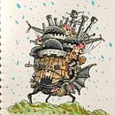 Expressive Architectural Sketching with Colored Markers Exercises - Howl’s moving castle. Ilustração tradicional, Ilustração com tinta, e Mangá projeto de Torrin Nelson - 07.06.2023