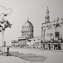 Mi proyecto del curso: Dibujo arquitectónico urbano con tinta. Een project van Traditionele illustratie,  Schetsen,  Tekening,  Architecturale illustratie y  Illustratie met inkt van Arturo Gutiérrez - 09.06.2003