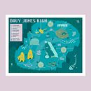 Davy Jones High: A Fantasy Gameplay Map. Een project van Traditionele illustratie, Digitale illustratie y Redactionele illustratie van jonandrew - 23.06.2023