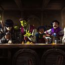The Three Waves Inn. Un proyecto de Ilustración tradicional, Diseño de personajes, Pintura, Concept Art y Pintura digital de Jonah Mudlaff - 01.05.2023