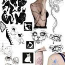 Mi proyecto del curso: Diseño de tatuaje de autor con Procreate. Ilustração tradicional, Desenho, Ilustração digital, Desenho de tatuagens, Desenho digital, e Design gráfico projeto de Yurena - 11.06.2023