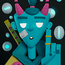 My project for course: 3D Character Creation in Blender. 3D, Character Design, 3D Modeling, 3D Character Design, and 3D Design project by Leandro Marcondes - 06.11.2023