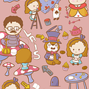 Mi proyecto del curso: Ilustración de una historia con estilo kawaii. Projekt z dziedziny Trad, c, jna ilustracja, Projektowanie postaci, Ilustracja c, frowa i Manga użytkownika Alice Canihuante Gaete - 13.06.2023