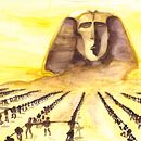 Background - Prince of Egypt (Aquarelle - Fan art). Un projet de Illustration traditionnelle, Design  , et Aquarelle de Oliver Salas Herrera - 15.06.2023