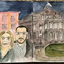 Mein Abschlussprojekt für den Kurs: Aquarellsketching: Drück deine Ideen aus . Projekt z dziedziny Trad, c, jna ilustracja, Sketching, Kreat, wność,  R, sunek, Malowanie akwarelą i Sketchbook użytkownika irmikah - 15.11.2023