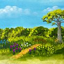 My project for course: Painting Atmospheric Landscapes with Gouache. Een project van Traditionele illustratie, Schilderij y Schilderen met gouache van cynthia62 - 21.06.2023