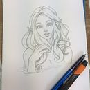 Douceur elfique. Projekt z dziedziny Trad, c i jna ilustracja użytkownika Tiffany séron - 22.09.2018
