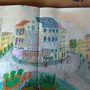My project for course: Pictorial Sketchbook with Gouache. Traditional illustration, Sketching, Drawing, Architectural Illustration, Sketchbook, and Gouache Painting project by Jeda Leez - 06.21.2023