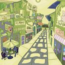 Little town. Un progetto di Illustrazione digitale, Disegno digitale e Illustrazione editoriale di ceemahari - 21.06.2023