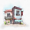 My project for course: Expressive Architectural Sketching with Colored Markers. Un progetto di Bozzetti, Disegno, Illustrazione architettonica, Sketchbook e Illustrazione con inchiostro di fineartadvert - 26.06.2023