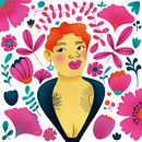 Meu projeto do curso: Retrato ilustrado com elementos botânicos . % Priscila Lopes tarafından hazırlanan Geleneksel illüstras, on, Dijital İllüstras, on, Botanik İllüstras, on, Ve Dijital Çizim projesi - 06.23.2023