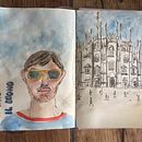 Il mio progetto del corso: Sketching artistico ad acquerello: spazio alle tue idee. Un proyecto de Ilustración tradicional, Bocetado, Creatividad, Dibujo, Pintura a la acuarela y Sketchbook de Ivana Marcatto - 28.06.2023