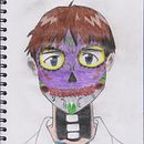 Shinji Ikari (dia de muertos). Un progetto di Disegno a matita e Disegno con matite colorate di Pedro S. V. - 02.11.2021