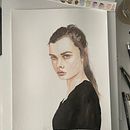 My project for course: Watercolor Portrait from a Photo. Traditional illustration, Watercolor Painting, and Portrait Drawing project by Hela Burkhardt - 06.27.2023
