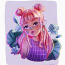 Mi proyecto del curso: Chica de moños rosas . Character Design, Digital Illustration, Digital Drawing, and Digital Painting project by Eva - 07.02.2023
