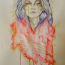 Mi proyecto del curso: Retrato experimental con tinta, alcohol y té. Un proyecto de Bellas Artes, Pintura, Dibujo e Ilustración con tinta de Yolanda Villaverde - 02.07.2023