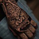 Tatuaje oriental. Tattoo Design, and Traditional illustration project by Paula Alvarez Maya - 07.04.2023