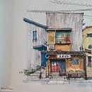 My 3rd drawing: Expressive Architectural Sketching with Coloured Markers . Ilustrație tradițională de steph_calvet - 06.18.2023