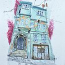 Dibujo arquitectónico expresivo con marcadores de colores . % Begoña Cruz López tarafından hazırlanan Geleneksel illüstras, Ve on projesi - 06.29.2023