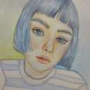 Mi proyecto del curso: Dibujo de retratos llamativos con lápices de colores Ein Projekt aus dem Bereich Zeichnung, Porträtzeichnung, Sketchbook und Zeichnen mit Buntstiften von Lina Ortiz - 10.07.2023