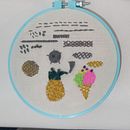 Mi proyecto del curso: Técnicas básicas de bordado: puntadas, composiciones y gamas cromáticas. Un proyecto de Diseño de complementos, Diseño de vestuario, Bordado, Teoría del color y Diseño textil de albingalo73 - 07.07.2023