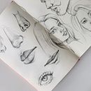 Mein Abschlussprojekt für den Kurs: Skizzenbuch für Porträts: Erkunde das menschliche Gesicht. Esboçado, Desenho, Desenho de retrato, Desenho artístico, e Sketchbook projeto de iamilgin - 11.07.2023