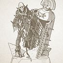 Metal Mummy Ein Projekt aus dem Bereich Concept Art, Traditionelle Illustration und Design von Figuren von Kevin Montino - 12.07.2023