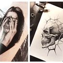 Final projects for course: Introduction to Tattooing Ein Projekt aus dem Bereich Tattoodesign, Traditionelle Illustration und Design von Małgorzata Belniak - 13.07.2023