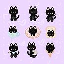 Kit the cat . Een project van Traditionele illustratie y Ontwerp van personages van Ana Vergara - 14.07.2023