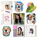 Mi Modelo de negocio creativo: Retrato animal Ein Projekt aus dem Bereich Kreative Beratung, Marketing, Business, Traditionelle Illustration, H, werk und Aquarellmalerei von Priscilla Astrid - 14.07.2023